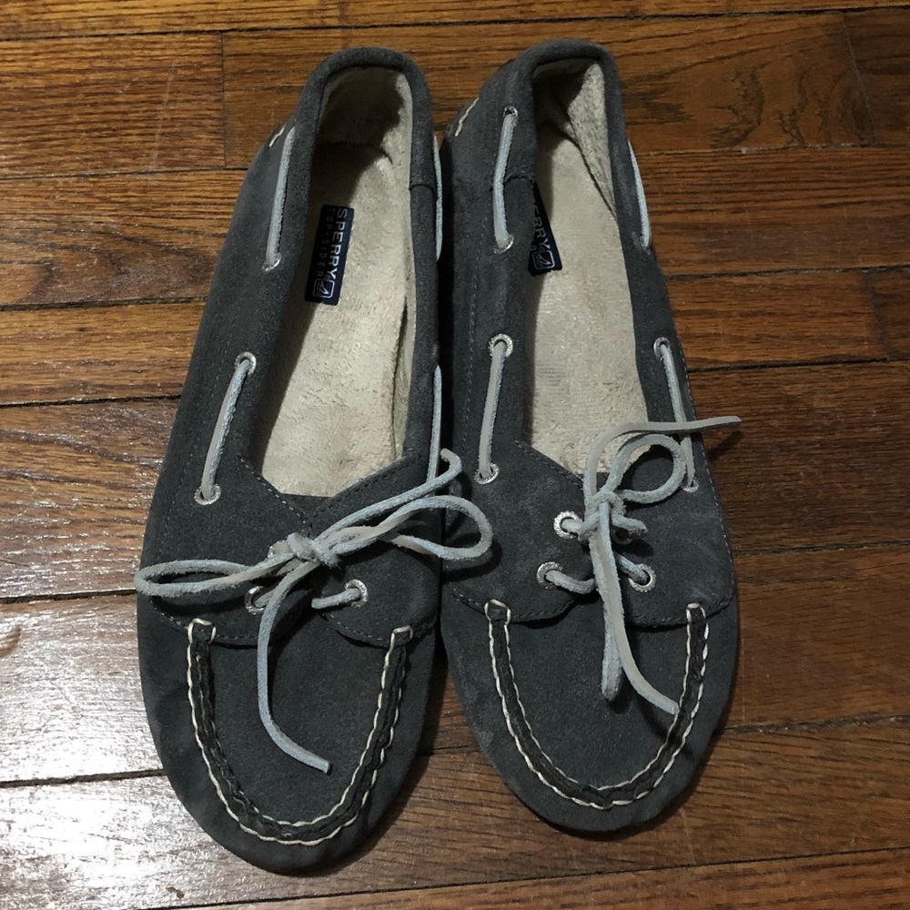 ☄️Lowest💲⚠️ Suede Dark Grey Sperry’s